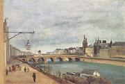 Jean Baptiste Camille  Corot, Le Pont-au-Change et le Palais de Justice (mk11)